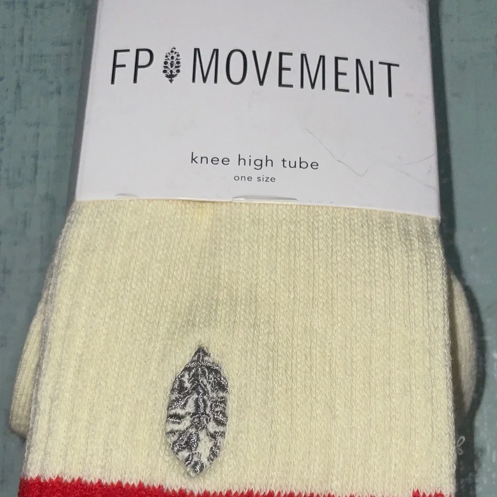 FREE PEOPLE Striped Yellow Knee-High Socks - Picture 4 of 4